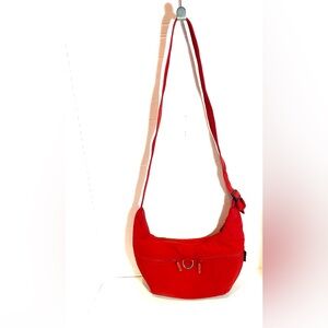 BSTO Fashionbag Red Nylon Crossbody Bag Adjustable Strap Lightweight Travel